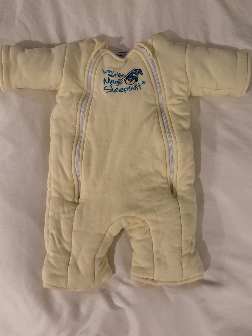 Baby Merlin’s Magic Sleepsuit Padded One-Piece in Pale Yellow